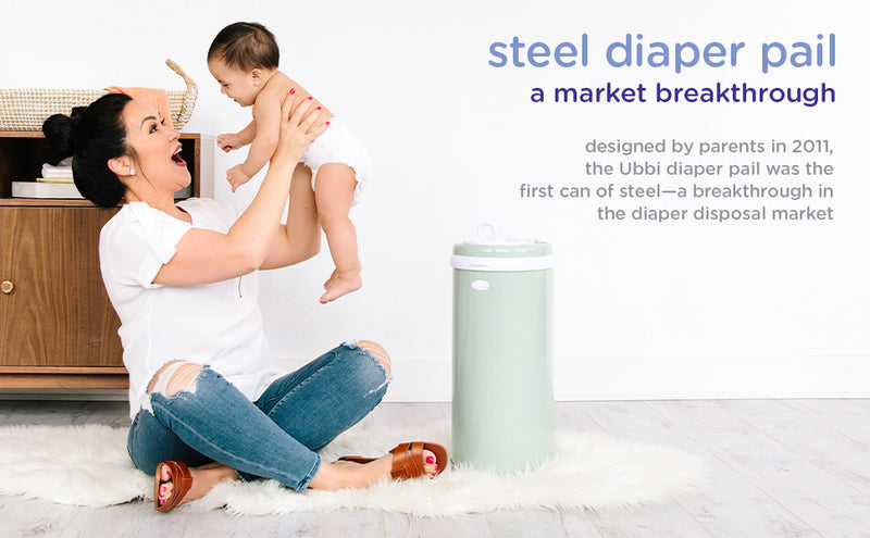 Ubbi Diaper Pail Matte Sage - Swanky Boutique