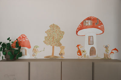thats mine - Wall Sticker, Large - Red Mushroom w/ Mouse - swanky boutique malta