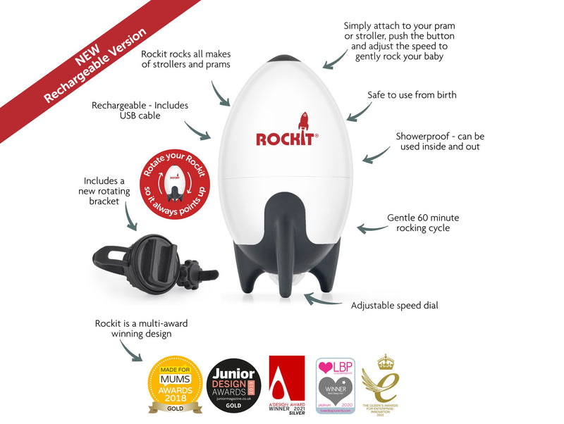 Rockit - Rocker (Rechargeable Version) - Portable Stroller Rocker - swanky boutique malta
