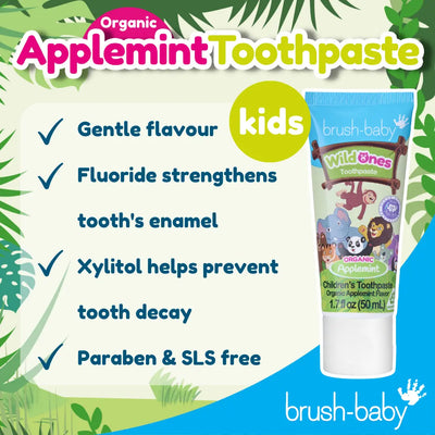 Brush Baby - WildOnes Applemint Childrens Toothpaste- Swanky Boutique