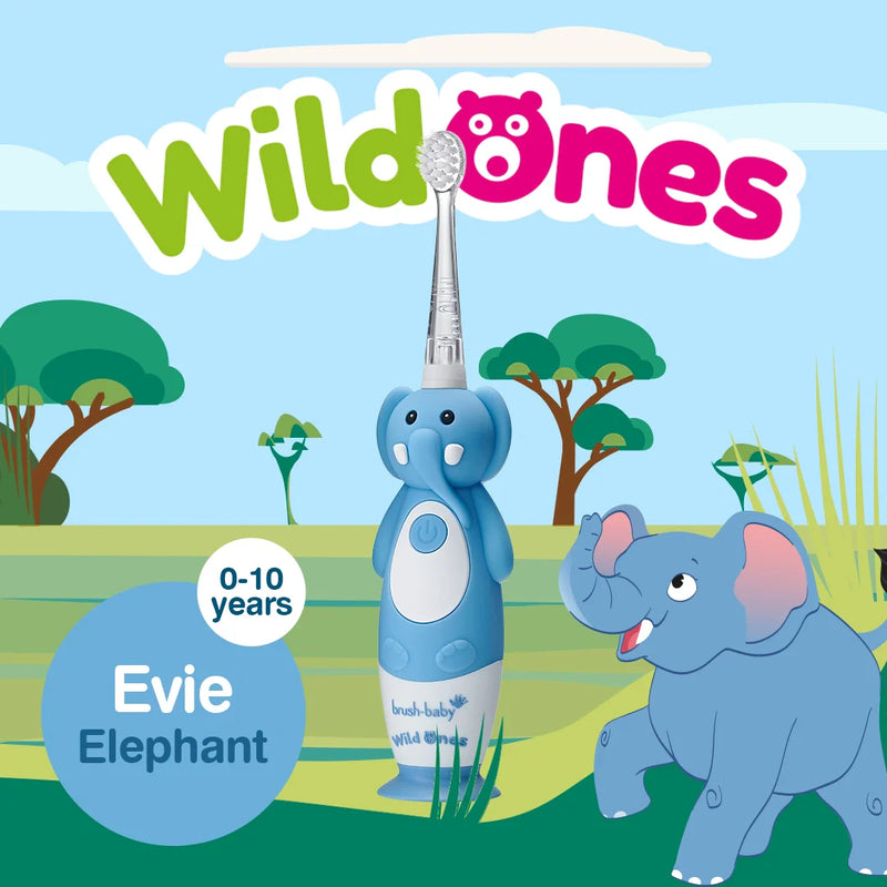 Kids Electric Toothbrush, WildOnes - Evie Elephant (0-10 Years ...