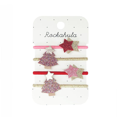 rockahula kids - Hair Accessories, Ponies - Jolly Glitter Xmas Tree - swanky boutique malta
