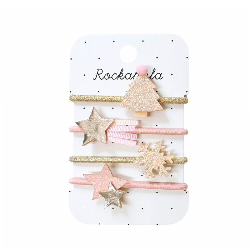 rockahula kids - Hair Accessories, Ponies - Frosted Shimmer Xmas Tree - swanky boutique malta
