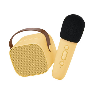 lalarma - Kids Karaoke, Bluetooth Speaker & Wireless Microphone - Yellow - swanky boutique malta