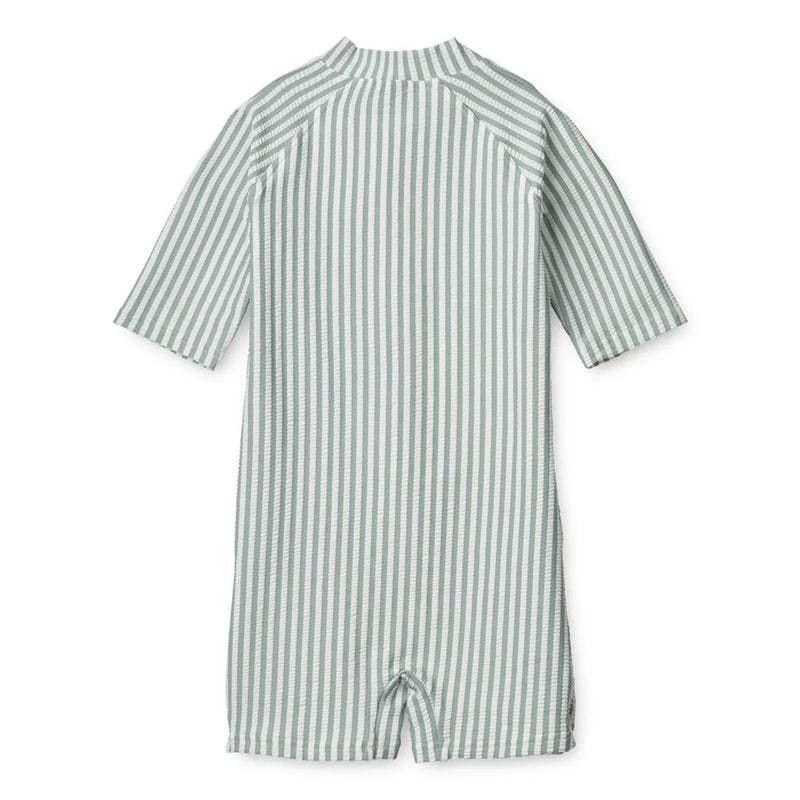 Liewood - Max Seersucker Short-Sleeve UV Jumpsuit - Swanky Boutique
