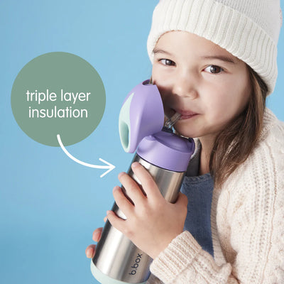 b.box insulated drink bottle - blush crush - Swanky Boutique