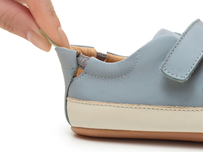 Sneakers, Toddler First Steps (Leather) - Tide Blue Star