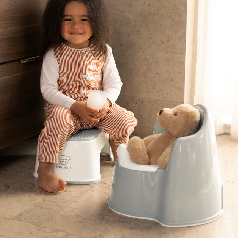Step Stool - White/ Grey