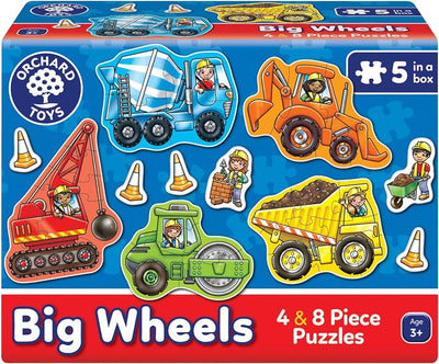 orchard toys - Jigsaw Puzzles, 4 Sets - Big Wheels (4-8 Pieces) - swanky boutique malta