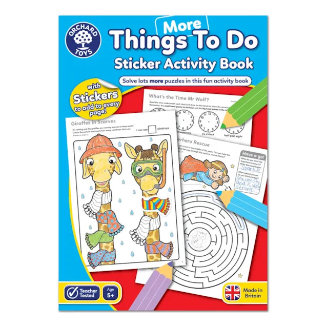 orchard toys - Sticker Activity Book - More Things To Do (5+ Years) - swanky boutique malta