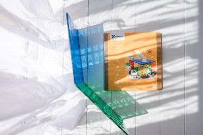 Magnetic Tiles, Rainbow - Blue & Green Base Plate Pack (2 Pieces)