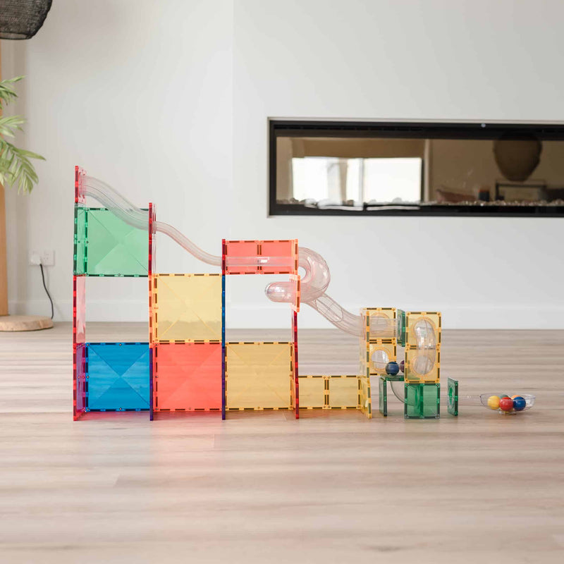 Connetix - Magnetic Tiles Rainbow Ball Run Expansion Pack 66 Pieces - Swanky Boutique