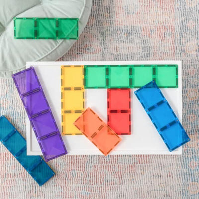 Connetix - Magnetic Tiles Rainbow Rectangle Pack (18 Pieces) - Swanky Boutique