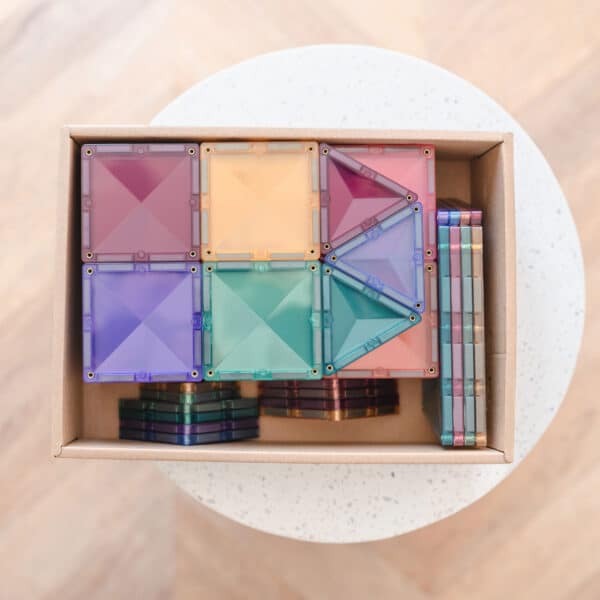 Connetix - Magnetic Tiles Pastel Rainbow Starter Pack 64 Pieces - Swanky Boutique