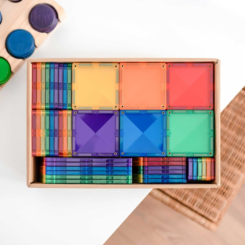 Connetix - Magnetic Tiles Rainbow Creative Pack (102 Pieces) - Swanky Boutique