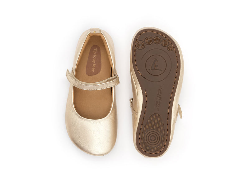 tip toey joey - Mary Jane Kids Shoes (Leather) - Champagne - swanky boutique malta