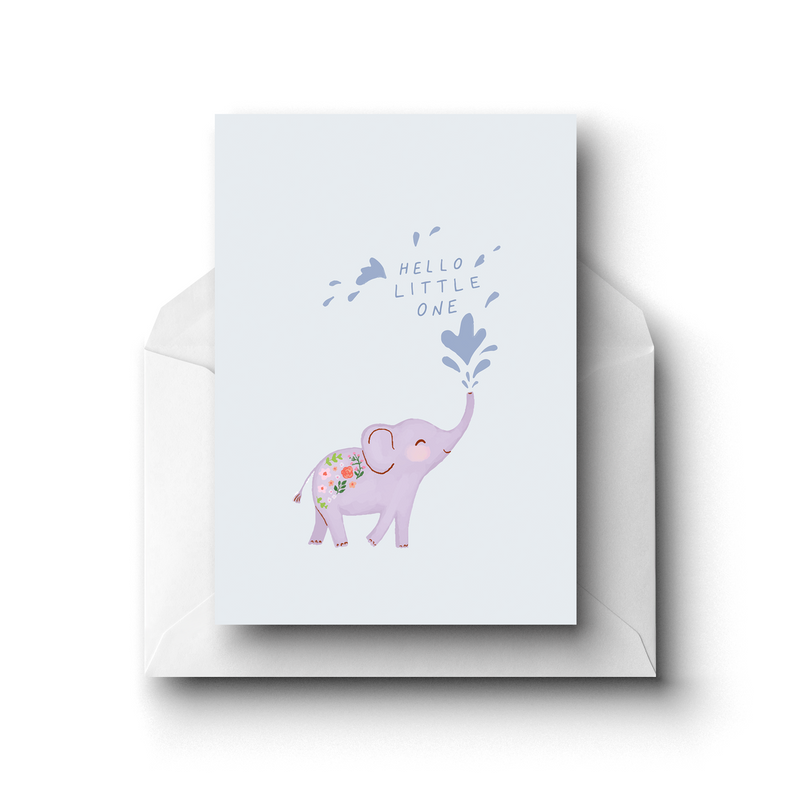 Pocket Sandwich Studio Card, New Baby - Elephant Swanky Boutique