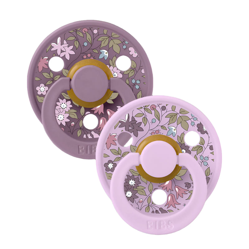 BIBS - BIBS X Liberty Pacifiers 2-Pack, Size 1 (0+ Months) Chamomile Lawn Violet Sky Mix - Swanky Boutique