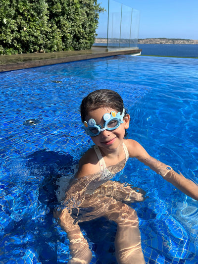 sunny life - Swim Goggles (3-6 Years) - Sonny the Sea Creature Blue - swanky boutique malta