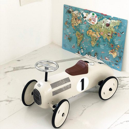 Vilac Vintage Ride On Car - Off White - Swanky Boutique Malta