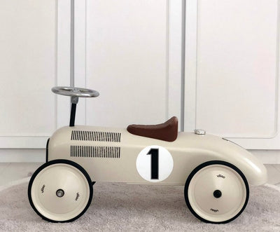 Vilac Vintage Ride On Car - Off White - Swanky Boutique Malta