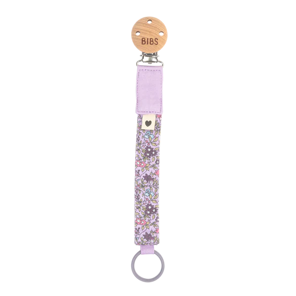 BIBS - Pacifier Clip Liberty Chamomile Lawn Violet Sky - Swanky Boutique