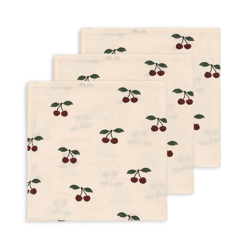 Konges Sloejd Muslin Cloths Ma Grande Cerise - Swanky Boutique Malta