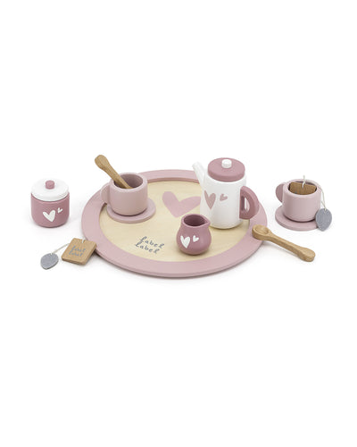 label label - Tea Set, Wooden - Pink (18+ Months - swanky boutique malta