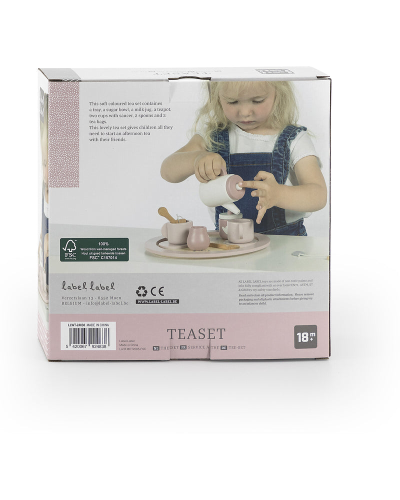 label label - Tea Set, Wooden - Pink (18+ Months - swanky boutique malta