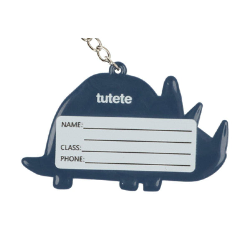 tutete - Keychain (Name/ Class/ Phone) - Dino World Blue - swanky boutique malta