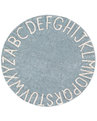 Lorena Canals - ABC Washable Round Rug, Light Blue/Cream - Swanky Boutique