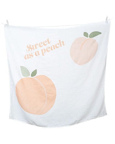 lulujo - First Year Kit - Milestone Swaddle + 14 Cards - 'Sweet as a Peach' - swanky boutique malta