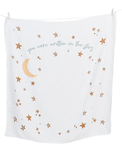 lulujo - First Year Kit - Milestone Swaddle + 14 Cards - 'Written in The Stars' - swanky boutique malta