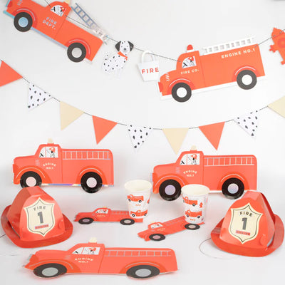 Meri Meri - Fire Truck Plates - Swanky Boutique