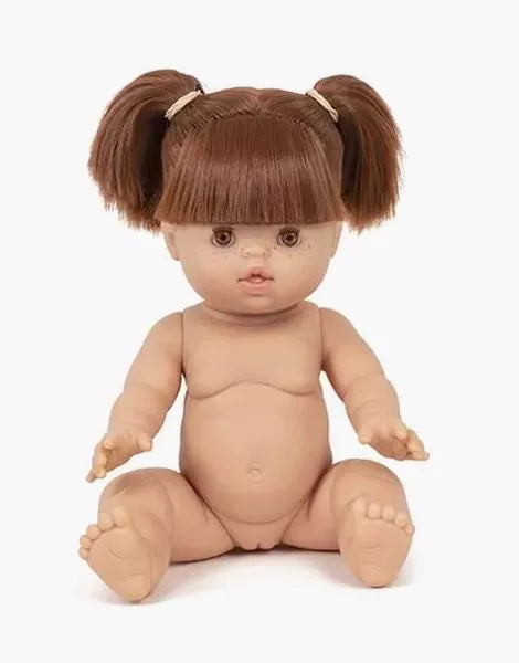 Doll, Minikane Girl with Brown Sleepy Eyes 34cm - Raphaëlle