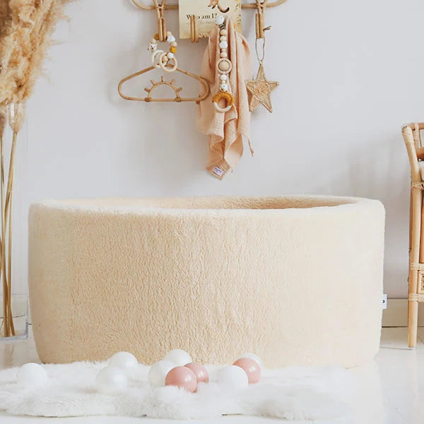 Ball Pit Incl 200 Balls - Teddy Beige (90x40cm)