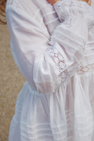 Konges Sloejd Orchid Dress Optic White - Swanky Boutique Malta 