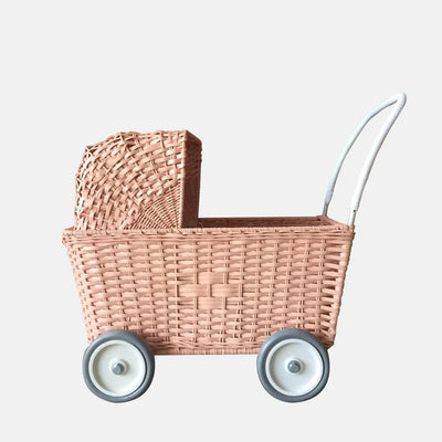 Strolley, Rattan - Rose Pink