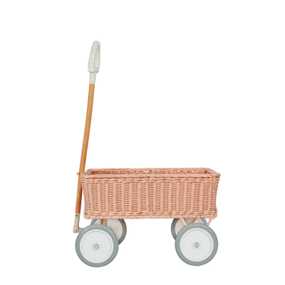 olli ella - Rattan Wonder Wagon - Rose - swanky boutique malta