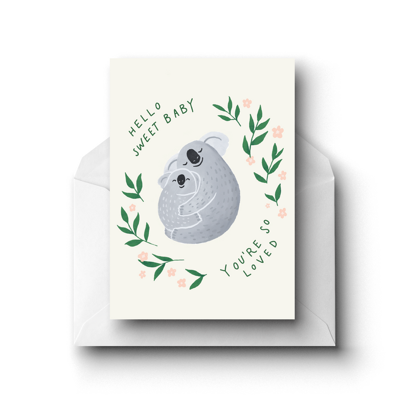 Pocket Sandwich Studio Card, New Baby - Koala Swanky Boutique