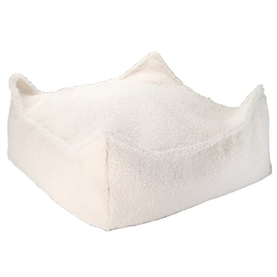 wigiwama Cream White Square Ottoman - Swanky Boutique Malta