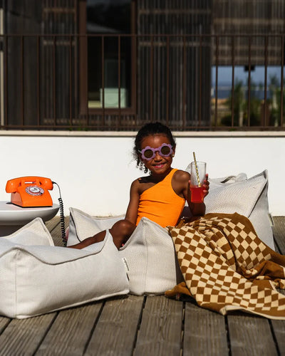 wigiwama outdoor square ottoman terra - Swanky Boutique