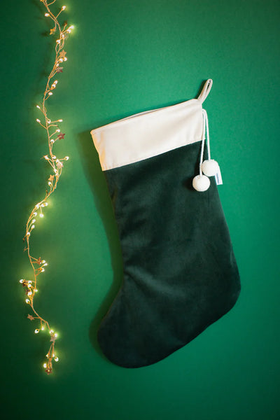Betty's Home - Christmas Stocking Velvet Green - Swanky Boutique