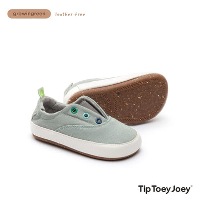 tip toey joey - Sneakers, Toddler First Steps (Canvas) - Sage Green - swanky boutique malta