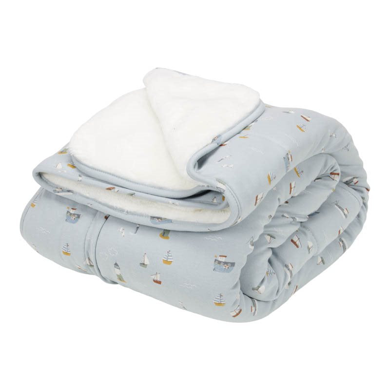 Little Dutch - Cot Blanket Sailors Bay Blue - Swanky Boutique