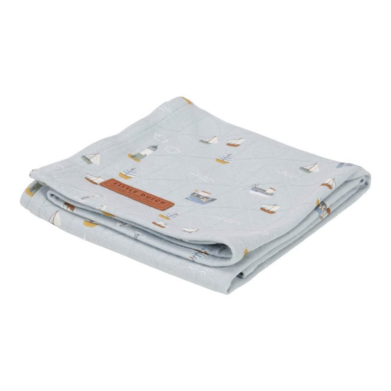 Little Dutch - Swaddle XL 120x120cm Sailors Bay Blue - Swanky Boutique