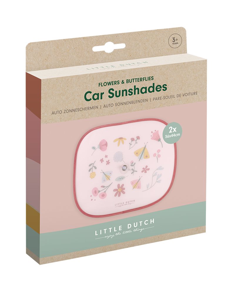 Car Sunshade, 2-Pack - Flowers & Butterflies