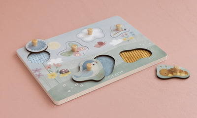 Little Dutch - Tactile Puzzle Touch & Feel Flowers & Butterflies - Swanky Boutique