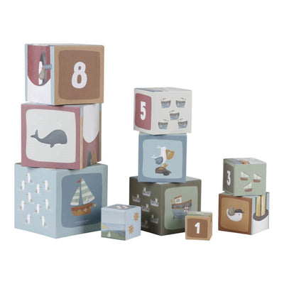 Little Dutch - Stacking Blocks Cardboard Sailors Bay - Swanky Boutique