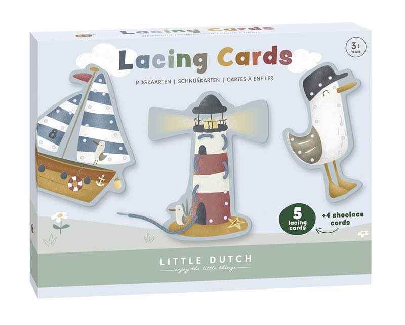 Little Dutch - Lacing Cards Pack of 5 Sailors Bay - Swanky Boutique